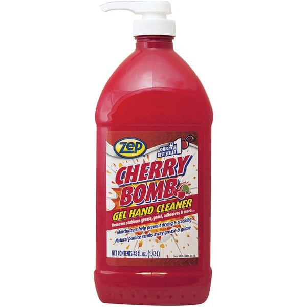 Zep Gel Hand Cleaner, Cherry, 48 oz Pump Bottle (ZPEZUCBHC484) Each