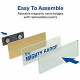 The Mighty Badge by Avery Reusable Magnetic Professional Name Badge Kits, 10/Pack (AVE71204) Pack of 10