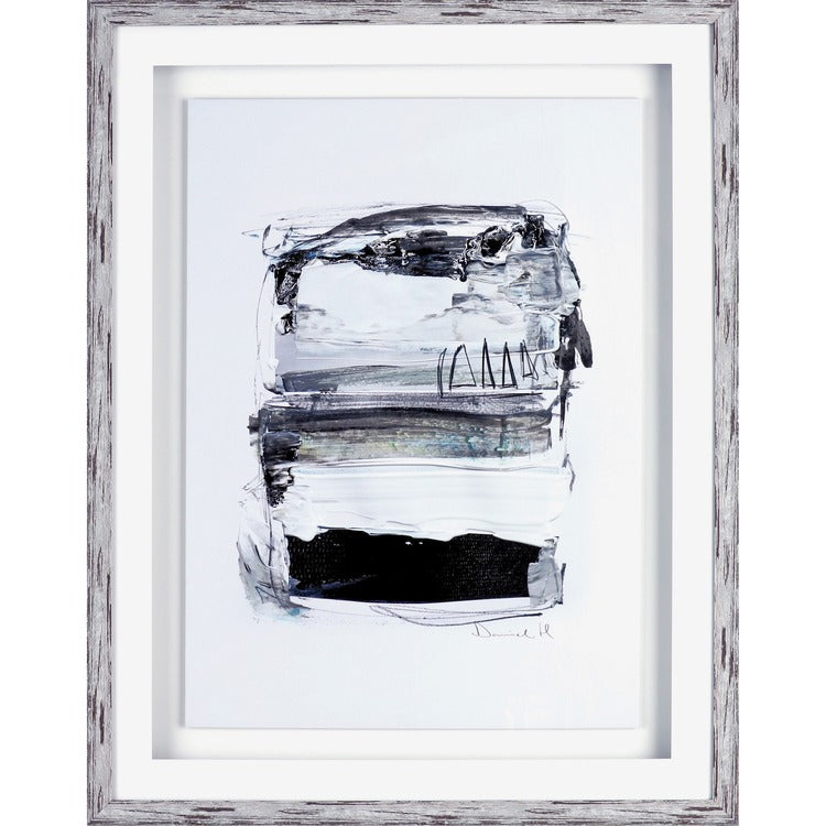 Lorell Abstract Design Framed Artwork, 27.50" x 35.50" Frame Size, 1 Each, Brown, White (LLR04470)