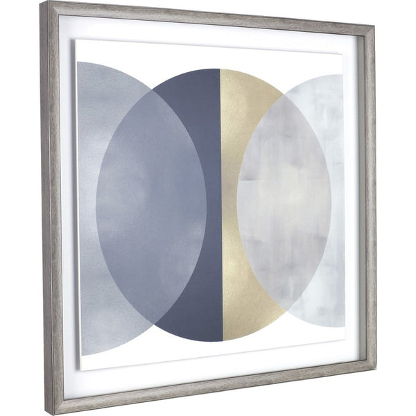 Lorell Circle Design Framed Abstract Art, 29.25" x 29.25" Frame Size, 1 Each, Gray, Yellow (LLR04475)