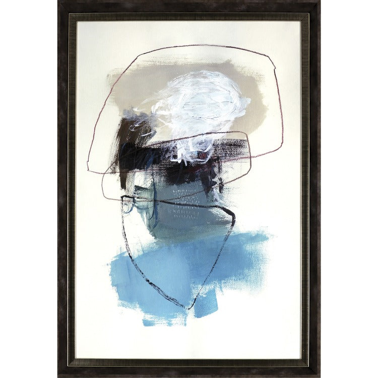Lorell In The Middle Framed Abstract Art, 27.50" x 39.50" Frame Size, 1 Each, Aqua (LLR04473) Each