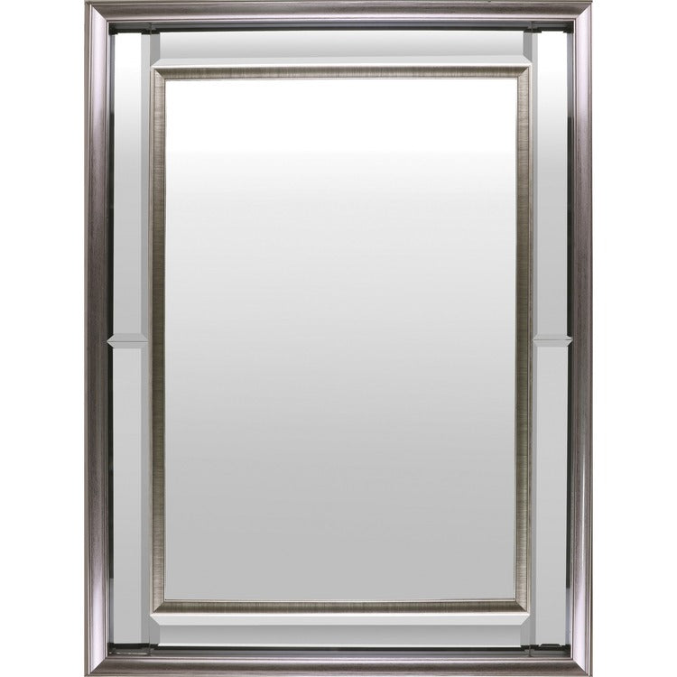 Lorell Hanging Mirror, Rectangular3" Length, Silver (LLR04481)