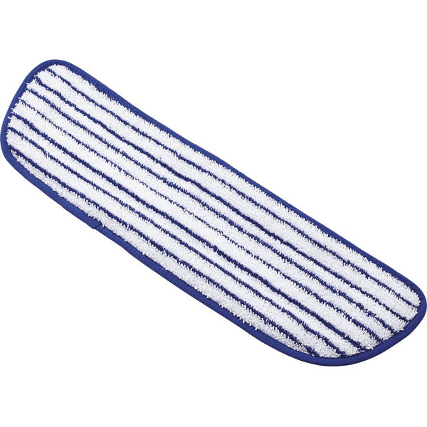 Rubbermaid Commercial Flat Mop Pad, Microfiber, 18"X5-1/2" , Be/We (RCPQ800WH) Each