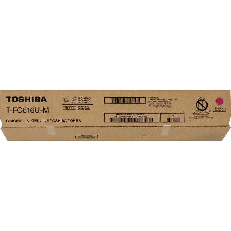 Toshiba Original Toner Cartridge, Magenta, Laser, 39200 Pages (TOSTFC616UM) Each
