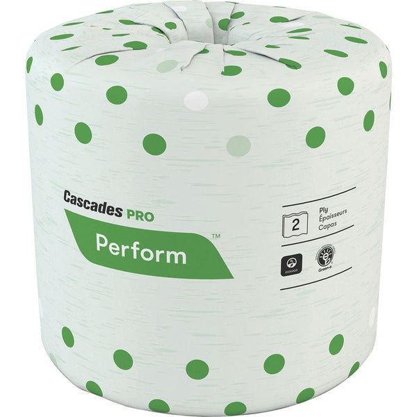 Cascades PRO Perform Standard Bathroom Tissue, Septic Safe, 2-Ply, White, 4 x 3 1/2, 336 Sheets/Roll, 48 Rolls/Carton (CSDB340)