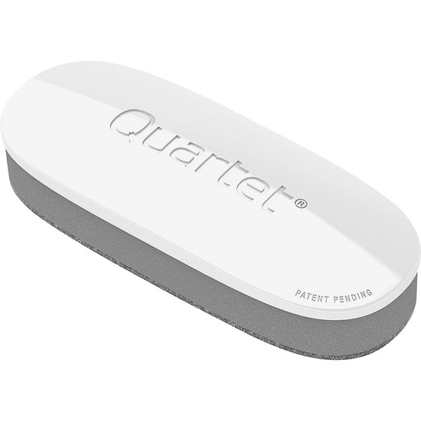 Quartet Dry-Erase Board Eraser, Standard, 2"Wx5"L, White/Silver (QRTDFEB4)