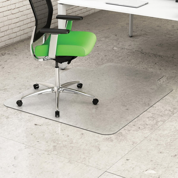 Deflecto Chairmat, W/ Lip, Hard Floor, 36"Wx48"Lx1/10"H, Clear (DEFCM2E112PB)
