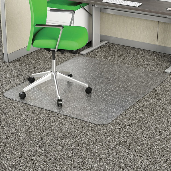 Deflecto Chairmat, W/O Lip, Commercial Pile, 46"Wx60"Lx1/10"H, Clear (DEFCM11443FPB)