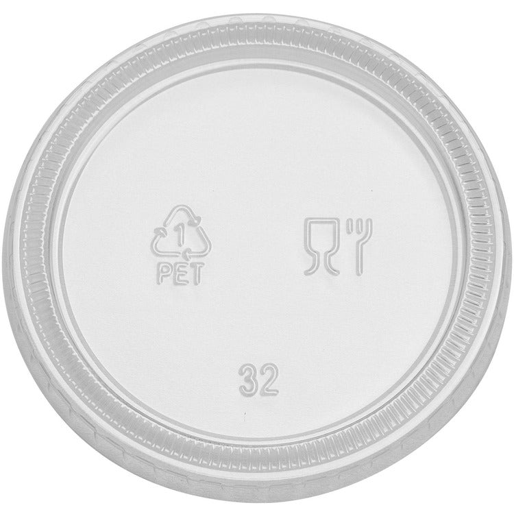 Dixie Portion Cup Lids by GP Pro, PETE Plastic, 2400/Carton, Clear (DXEPL40CLEAR) Case of 2400