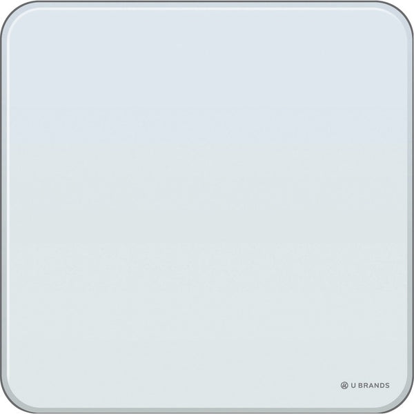 U Brands Dry-Erase Board, Glass, 12"Wx1/2"Lx12"H, Frost (UBR2343U0001) Each