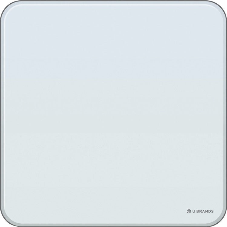 U Brands Dry-Erase Board, Glass, 12"Wx1/2"Lx12"H, Frost (UBR2343U0001) Each