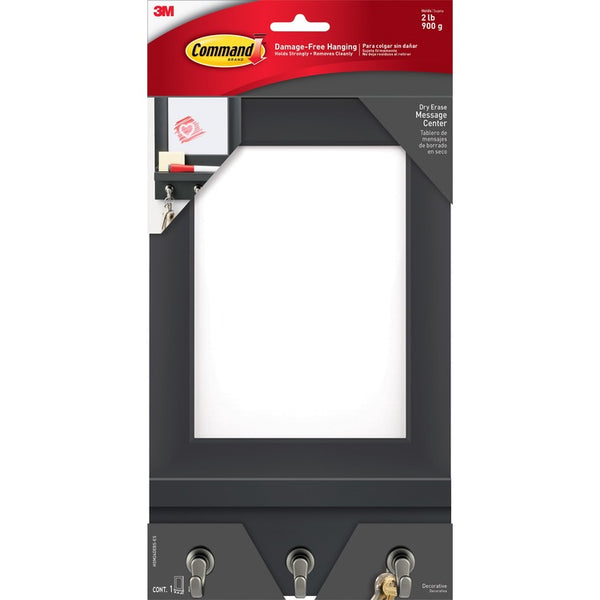 Command Dry-Erase Message Center, 11.2", x 6.8" x 1.5" Depth, Slate (MMMHOM24DEBSES)