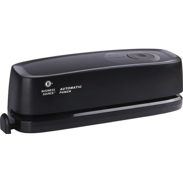 Business Source Hole Punch,Electric,3-Hole,10 Sht Cap.,5-1/5"X5-1/2"X4" ,Bk (BSN00083) Each