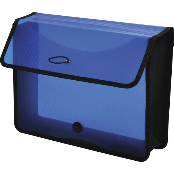 Lion File Wallet, Band/Button, 13-1/10"Wx10-1/5"H, Be (LIO48160BL) Each