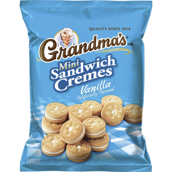 Quaker Oats Vanilla Mini Cookie Cremes, Vanilla, 2.12 oz, 60/Carton (QKR45096) Case of 60