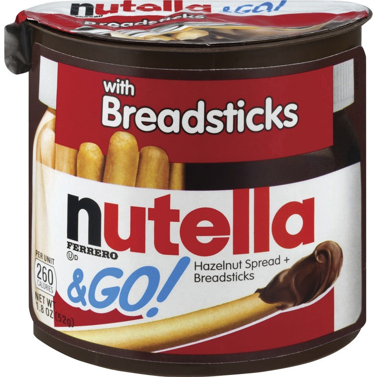 Nutella Hazelnut Spread and Breadsticks, 1.8 oz, 12/Box (FER80314) Box of 12