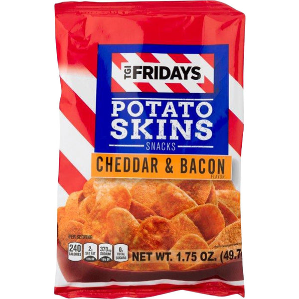 INVENTURE FOODS TGI Fridays Cheddar/Bacon Snack Chips - Trans Fat Free, Cholesterol-free, Gluten-free - Cheddar/Bacon - 1.75 oz - 55 / Carton (IVT30563) Case of 55