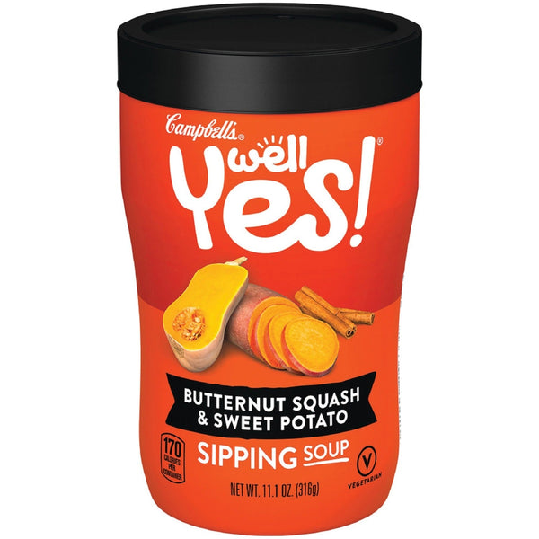 Campbell's Squash/Sweet Potato Sipping Soup, Butternut Squash & Sweet Potato, 11.10 oz, 8/Carton (CAM24633) Case of 8