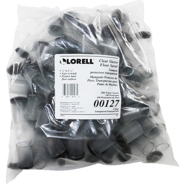 Lorell Clear Sleeve Floor Protectors, Clear, Transparent, 100/Bag (LLR00127)