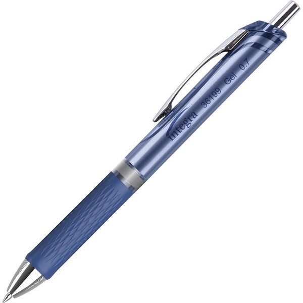 Integra Pen, Gel, Retractable, 0.7Mm, Blue Ink/Grip/Accents (ITA36200)