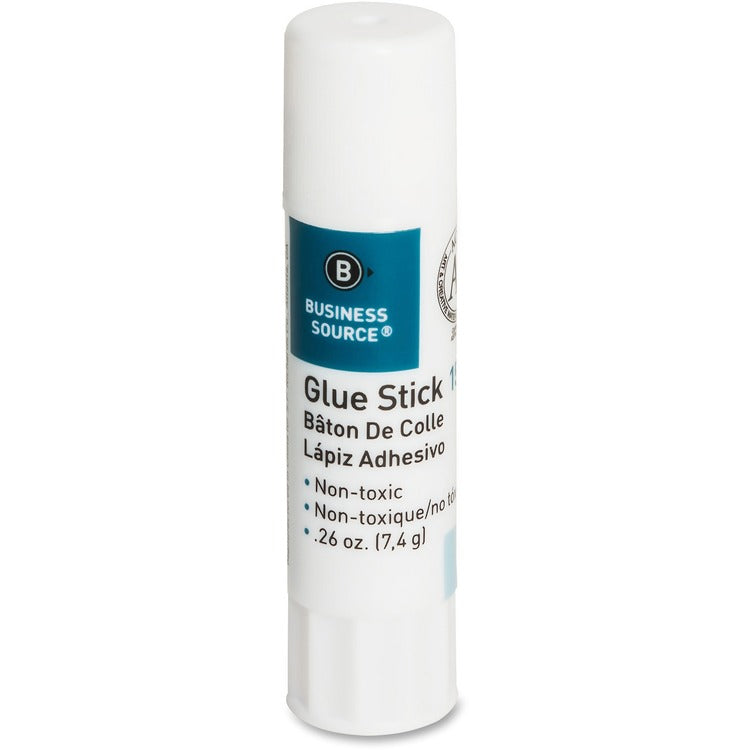Business Source Glue Sticks, Permanent, Value Pack, 0.26 Oz, 30/Ct, Clear (BSN00330) Box of 30