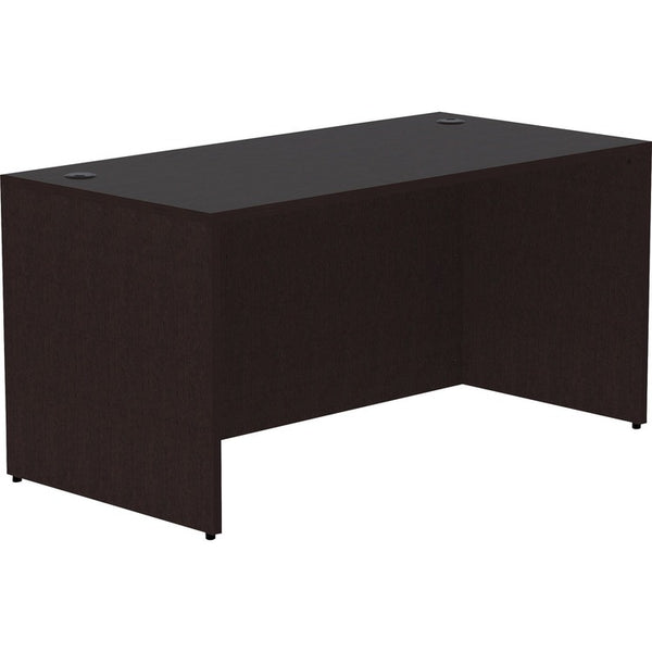 Lorell Espresso Laminate Desk, 60" x 30" x 29.5"Desk Shell, 1" Top, Material: Polyvinyl Chloride (PVC) Edge, Laminate Top, Finish: Espresso (LLR18208)