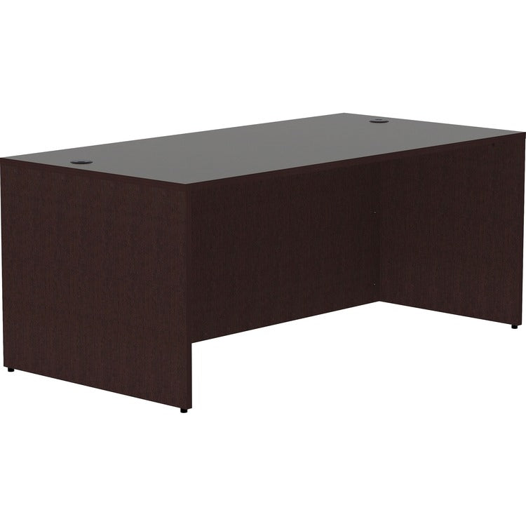 Lorell Espresso Laminate Desk, 72" x 36" x 29.5"Desk Shell, 1" Top, Material: Polyvinyl Chloride (PVC) Edge, Laminate Top, Finish: Espresso (LLR18206)