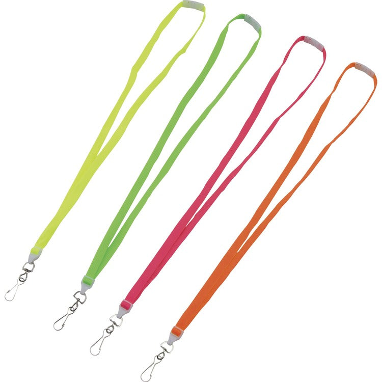 Advantus Lanyard, Breakaway, 1/2"Wx36"L, 12/Pk, Neon Pink (AVT97587) Pack of 12