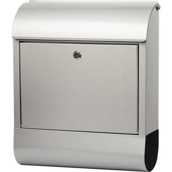 Tatco Indoor/Outdoor Stainless Steel Mailbox - Stainless Steel - Silver - For Indoor, Outdoor, Mail, Magazine, Newspaper - 1 Each (TCO51420) Each