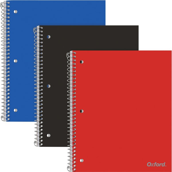 TOPS Notebook, 1-Subject, 100-Sheet, 9"Wx11"Lx3/10"H, 3/Pk, Ast (TOP10390) Pack of 3