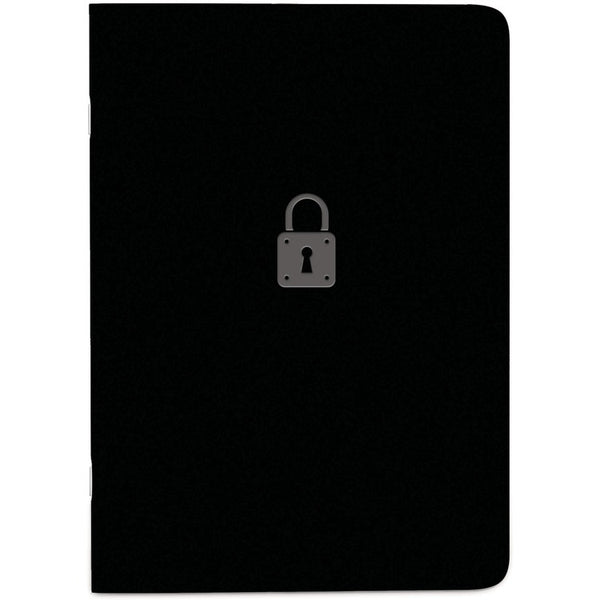 Rediform Password Notebook, 64 Pages, Sewn, 0.4" x 3.5"5", Black Cover, Compact, Flexible Cover, Bilingual Format, Note Section, Recycled, 1Each (REDA00781) Each