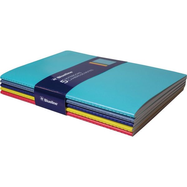 Rediform Notebooks, Soft Cover, 64 Pages, 8-1/2"X11" , 5/Pk, Ast (REDA85) Pack of 5