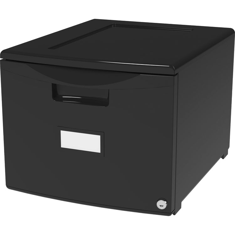 Storex Filing Drawer, Stackable, 14-3/4"Wx18-1/4"Lx12-3/4"H, Black (STX61265B01C) Each