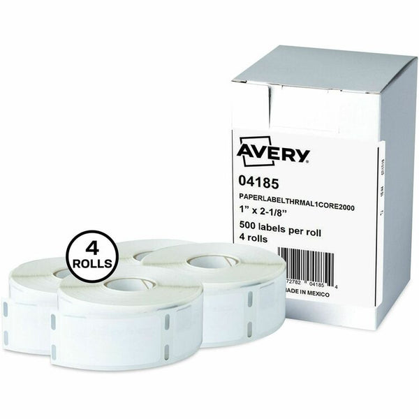 Avery&reg; Labels, Thermal, Multipurpose, 1"X2-1/8" , 2000/Bx, White (AVE04185)