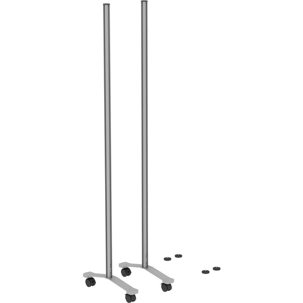 Lorell Adaptable Panel Legs, 18.8" x 2" Depth x 71" Height, Aluminum, Silver (LLR90271)
