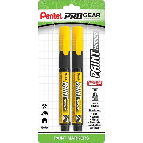 Pentel Opaque Ink Paint Markers, Medium Marker Point, Bullet Marker Point Style, 2/Pack (PENMMP20PGBP2G)