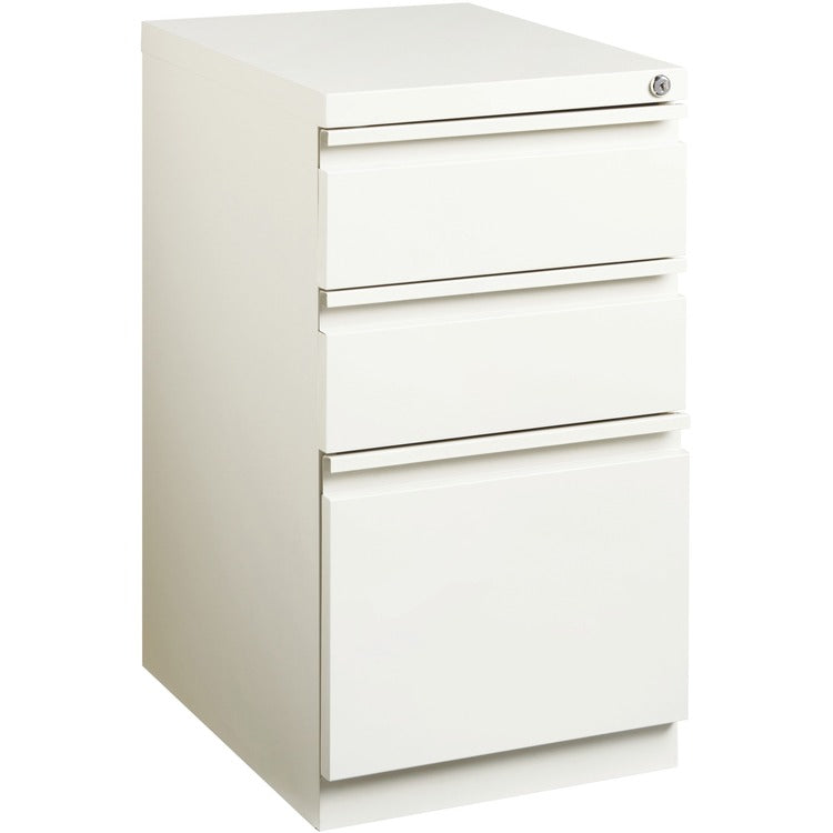 Lorell 3-drawer Box/Box/File Mobile Pedestal File, 15" x 19.9" x 27.8", White (LLR00049)