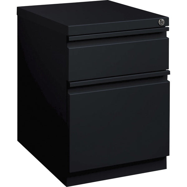 Lorell 20" 2-drawer Box/File Steel Mobile Pedestal, 15" x 19.9" x 23.8", Black (LLR00055)