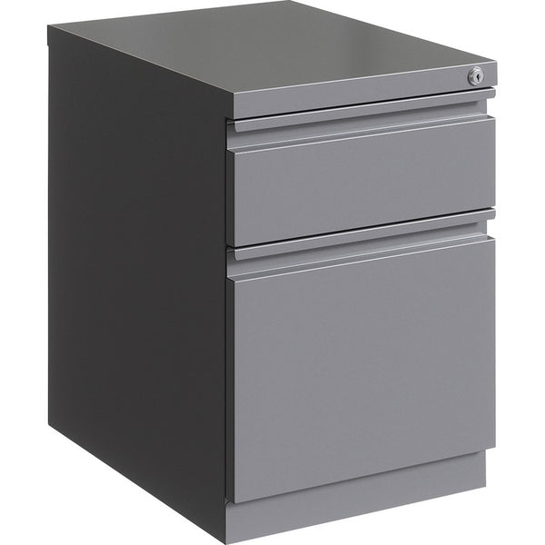 Lorell 20" 2-drawer Box/File Steel Mobile Pedestal, 15" x 19.9" x 23.8", Silver (LLR00054)