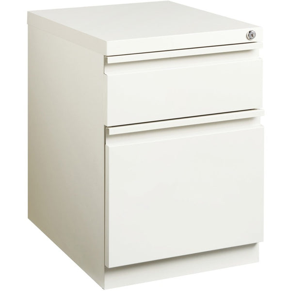 Lorell 20" 2-drawer Box/File Steel Mobile Pedestal, 15" x 19.9" x 23.8", White (LLR00051)