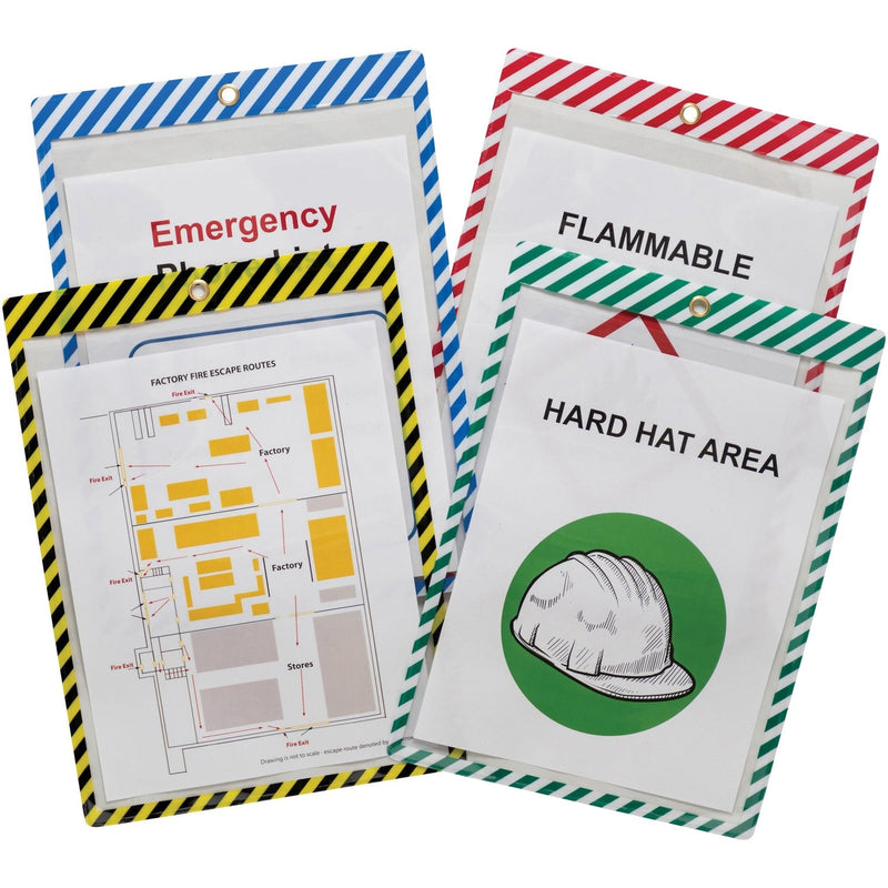 C-Line Shop Ticket Holder, 9-3/4"Wx13-3/5"Lx1/10"H, 25/Bx, Assorted (CLI44100) Box of 25