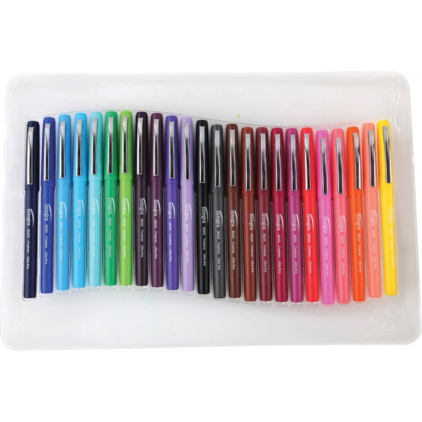 Integra Pen, Fineliner, Ultra-Fine Point, 24/Pk, Assorted (ITA36205)