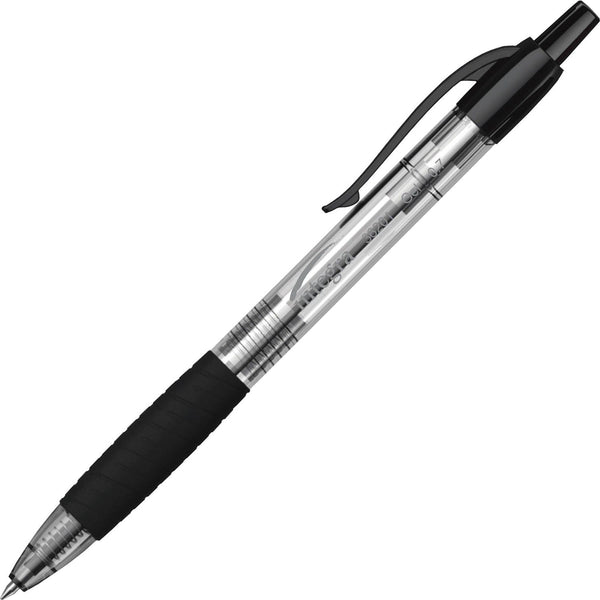 Integra Retractable 0.7mm Gel Pen, Medium Pen Point, 0.7 mm Pen Point Size, Retractable, Black Gel-based Ink, Black Barrel, 12/Dozen (ITA36201) 1 Dozen