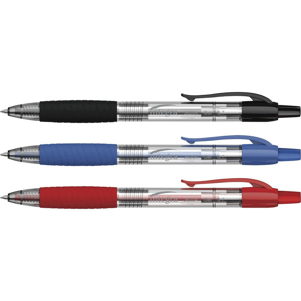 Integra Retractable 0.7mm Gel Pen, Medium Pen Point, 0.7 mm Pen Point Size, Retractable, Assorted Gel-based Ink, Assorted Barrel, 3/Pack (ITA36204) 1 Pack