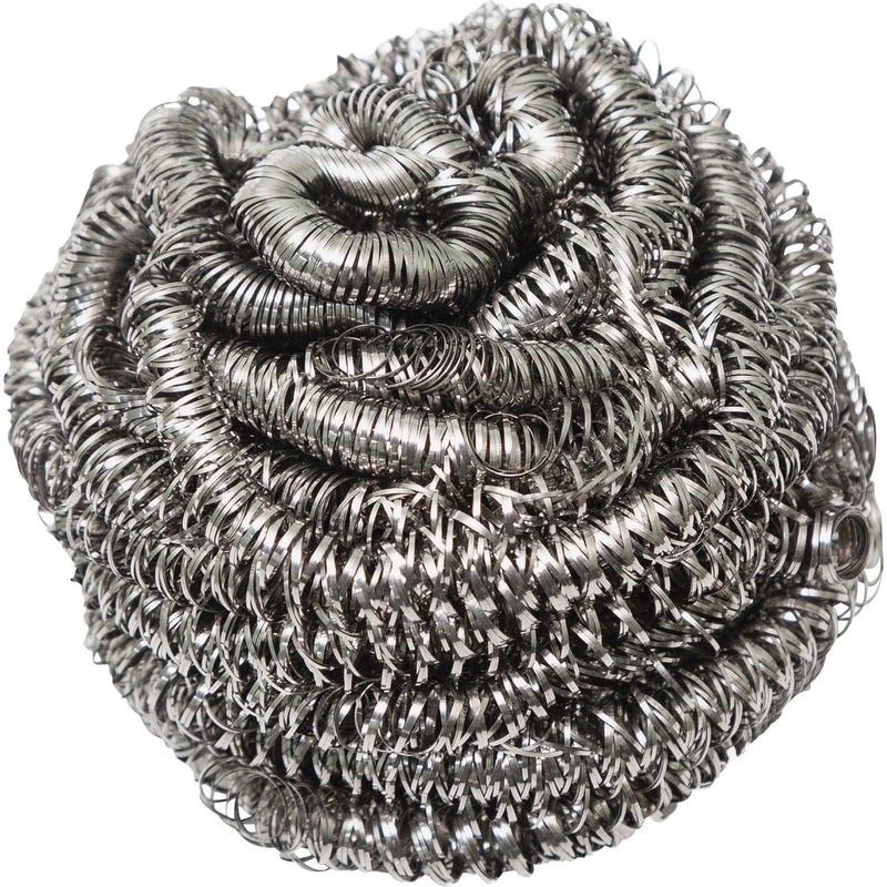 Genuine Joe Stainless Steel Scrubber, 3" Overall Diameter, 12/Box (GJO00059) Box of 12