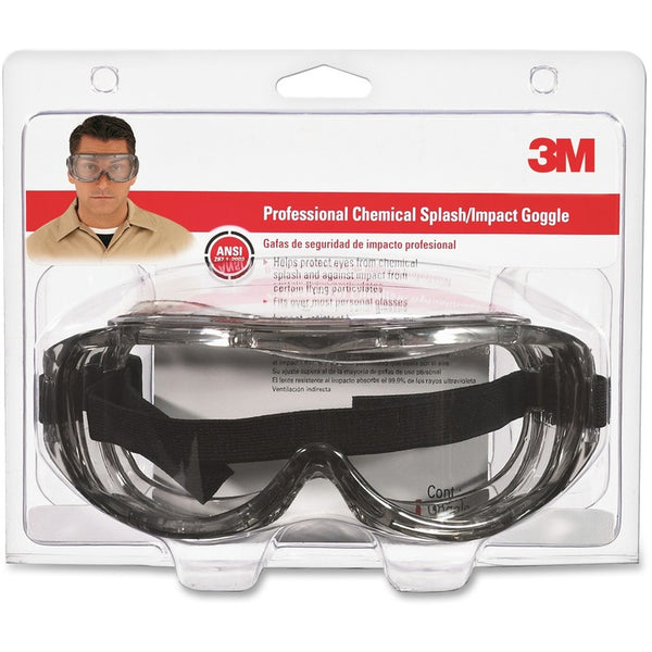 3M Protective Eyewear, Wraparound, Adj.Headband, Clear (MMM91264H1DC) Box of 4