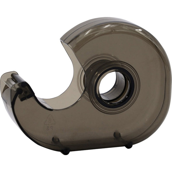Business Source Handheld Tape Dispenser, 1" Core, Portable, Lightweight, Retractable Blade, Translucent, Plastic, Smoke (BSN00465) Each