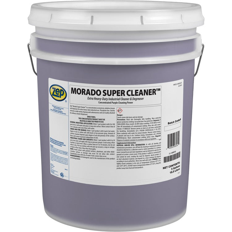 Zep Morado Super Cleaner, Concentrate Liquid, 640 fl oz (20 quart), Purple, Clear (ZPE85635)