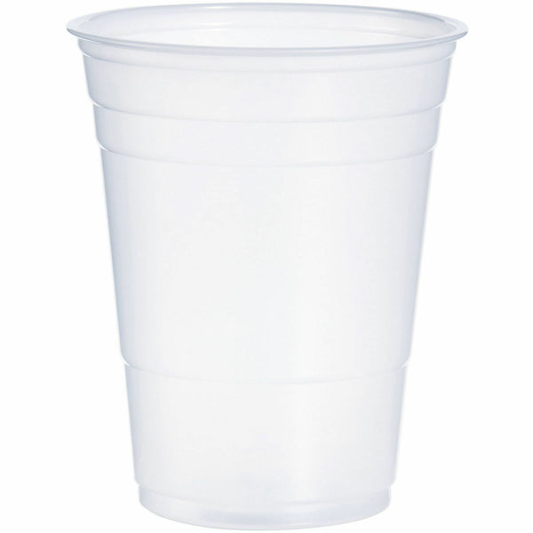 Solo Party Cups, Plastic, 16Oz., 50/Pk, Translucent (SCCP16) Case of 20