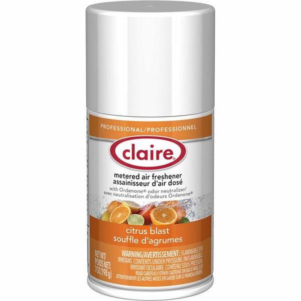 Claire Citrus Blast Metered Aerosol Air Freshener, 12/Pack (CGCCL112) Each